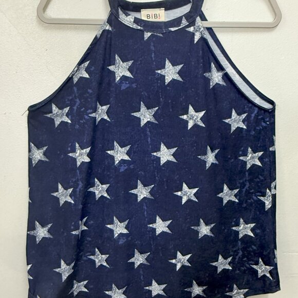 BIBI, Los Angeles Blue with White Stars, Tank Top, Size M - Picture 4 of 6